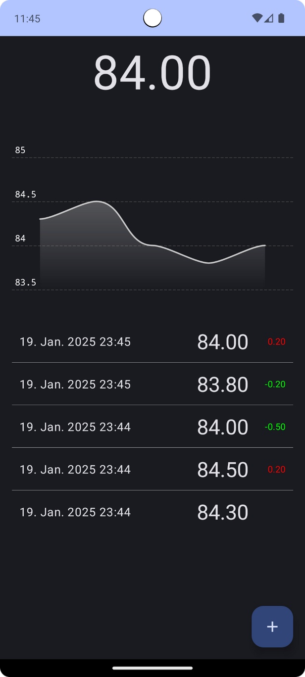 screenshot of the app